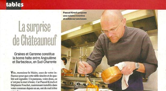 Presse restaurant à Chateauneuf-sur-Charente.